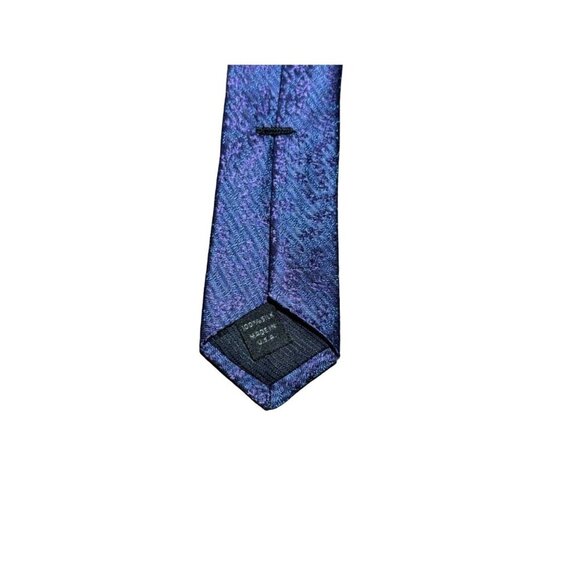 Elie Tahari Mens Purple Textured Silk Tie Made In USA 100% Silk - Picture 4 of 6